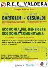 Incontro pubblico con Francuccio Gesualdi e Stefano Bartolini VENERDì 17 MAGGIO 