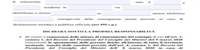 Autocertificazione Coronavirus, il modulo aggiornato del ministero dell’Interno