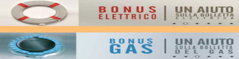DOMANDE  BONUS PER FORNITURE DI ENERGIA ELETTRICA E GAS NATURALE